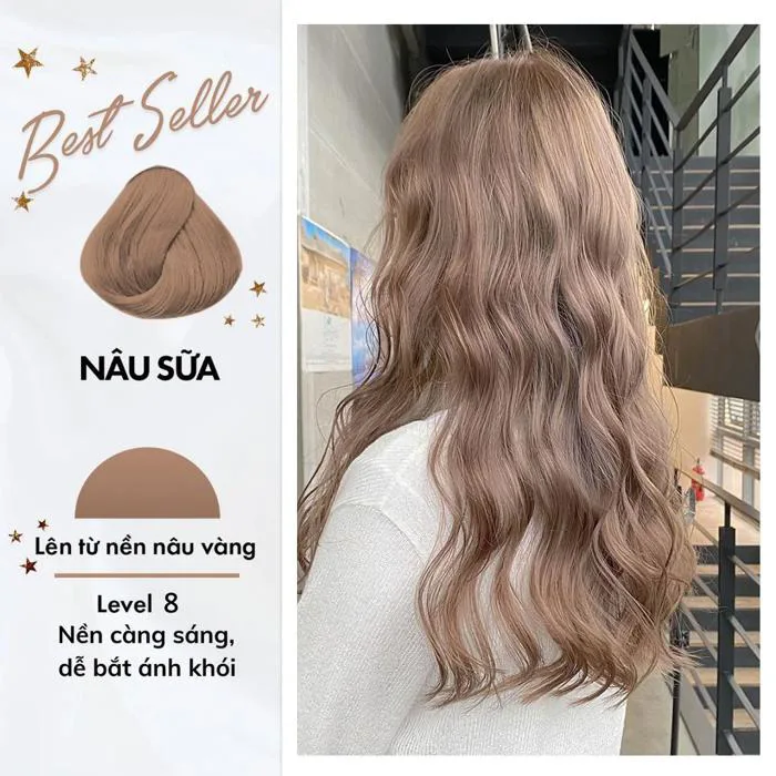 Thuốc Nhuộm Tóc Dạng Tuýp Màu Nâu Sữa (Không Cần Tẩy) Damask - Mỹ Phẩm Chính Hãng Thuốc Nhuộm Tóc Dạng Tuýp Màu Nâu Sữa (Không Cần Tẩy) Damask - Mỹ Phẩm Chính Hãng