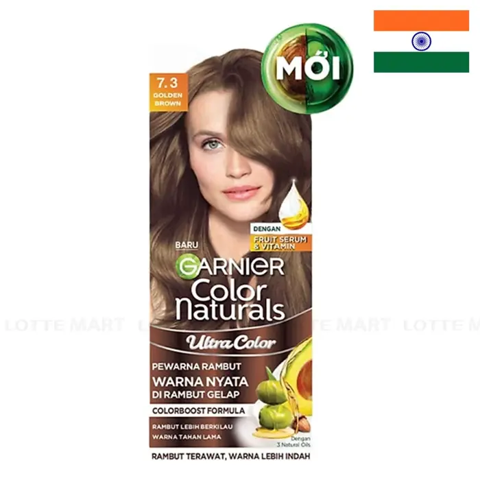Kem Nhuộm Tóc Garnier Màu 7.3 Nâu Ánh Vàng Hộp 50ml