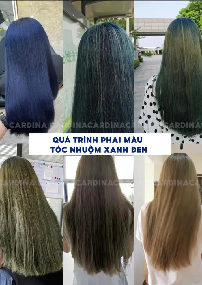 Xanh đen phai ra màu gì? Nhuộm xanh đen có phải tẩy tóc không?