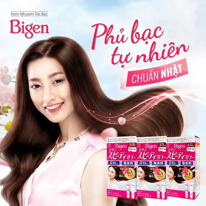 Thuốc nhuộm tóc phủ bạc nhanh 10p Nhật Bản Bigen Speedy Color Cream màu 6  (đen tự nhiên)