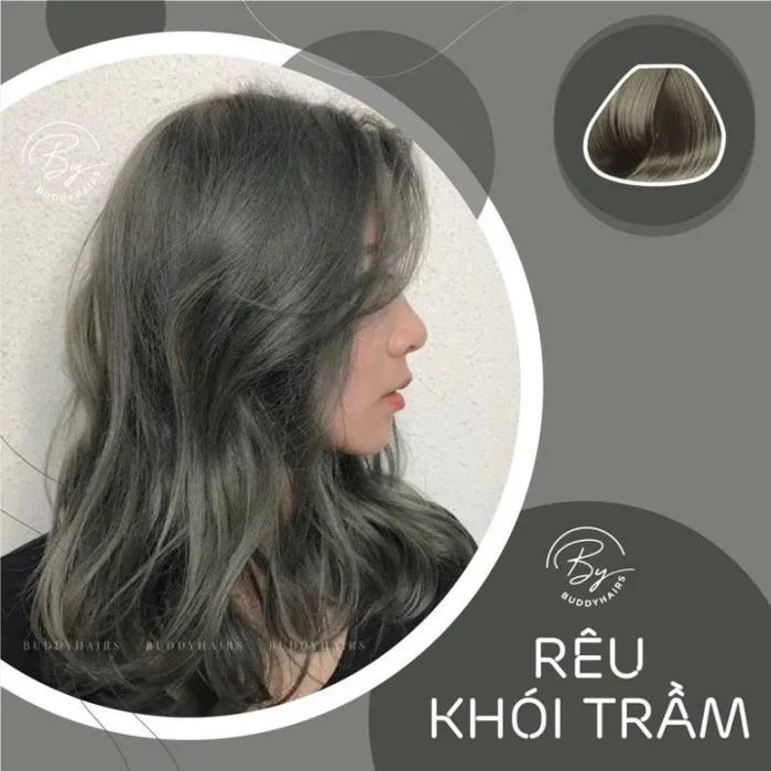Thuốc nhuộm tóc xanh rêu khói tặng kèm oxy trợ nhuộm Kem Nhuộm Tóc Tẩy Màu  Khử Ánh Tím Cho Tóc Nhuộm - Lazada | Lazada Việt Nam