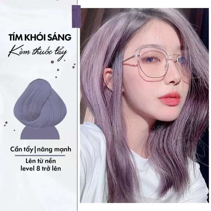 Thuốc Nhuộm Tóc Dạng Tuýp Tím Khói Sáng (Cần Tẩy) Damask - Mỹ Phẩm Chính  Hãng