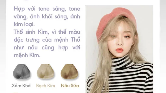 Mệnh Kim nhuộm tóc màu gì để vừa sang chảnh, vừa hút tài lộc?