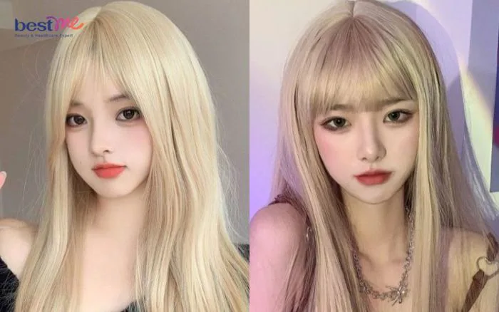 6 kiểu nhuộm tóc màu vàng bạch kim đẹp tự nhiên cực sang chảnh