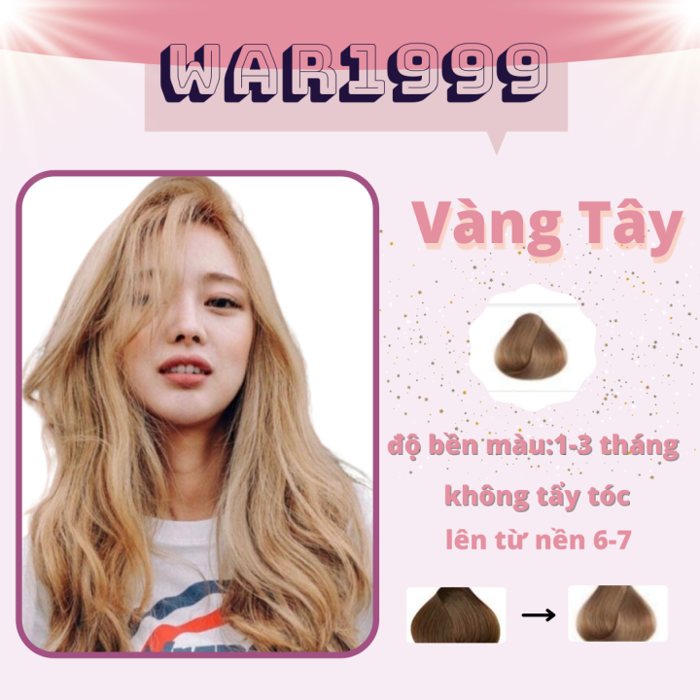 Thuốc nhuộm tóc nữ VÀNG TÂY thuốc nhuộm tóc nam tại nhà màu vàng Thuốc nhuộm tóc nữ VÀNG TÂY thuốc nhuộm tóc nam tại nhà màu vàng