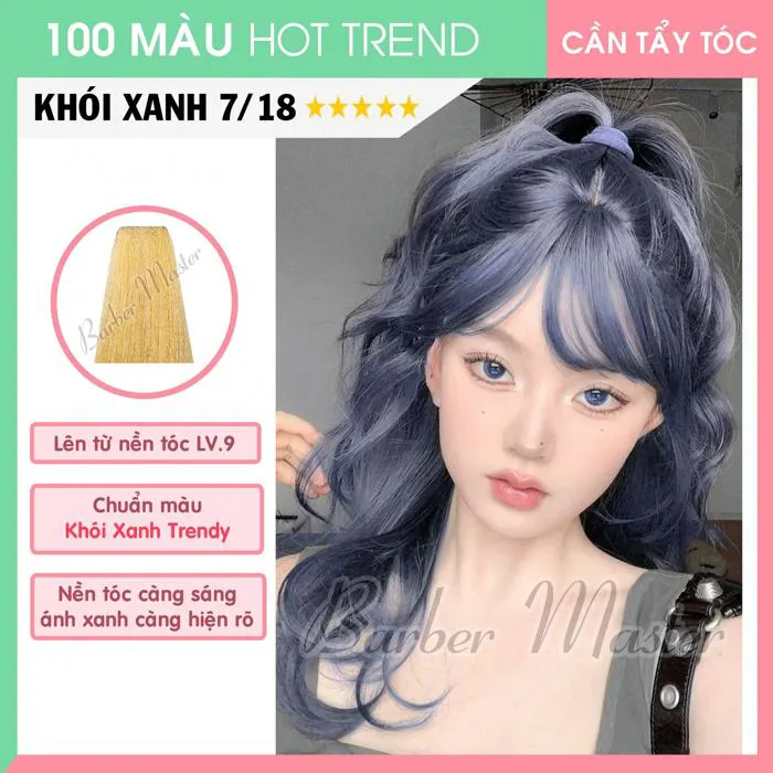 Thuốc nhuộm tóc màu Xám Ánh Xanh không cần mix - Barber Master Color |  Thankinhtoc.vn