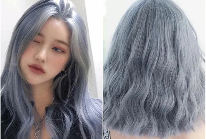 Nổi bật với 10 kiểu tóc nhuộm xanh xám khói đẹp và ấn tượng