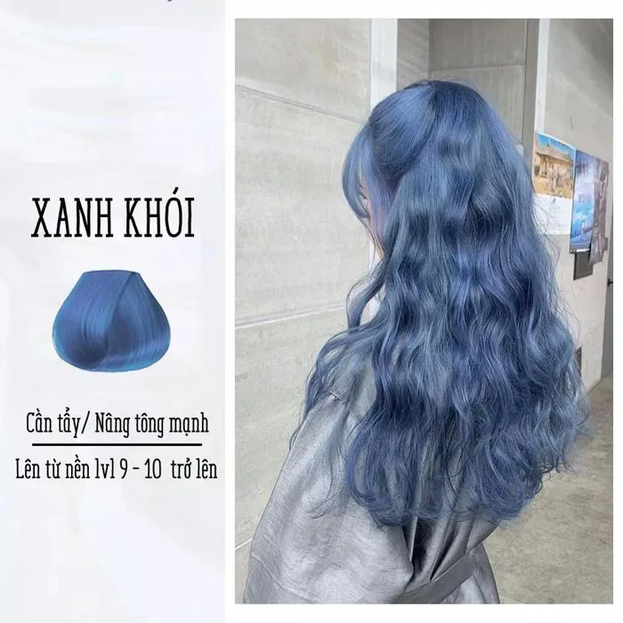 Thuốc Nhuộm Tóc Dạng Tuýp Màu Xanh Khói (Cần Tẩy, Cần mix) Damask - Mỹ Phẩm  Chính Hãng