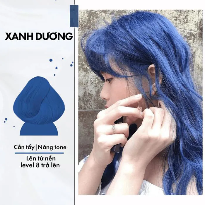 Thuốc Nhuộm Tóc Dạng Tuýp Xanh Dương (Cần Tẩy) Damask - Mỹ Phẩm Chính Hãng