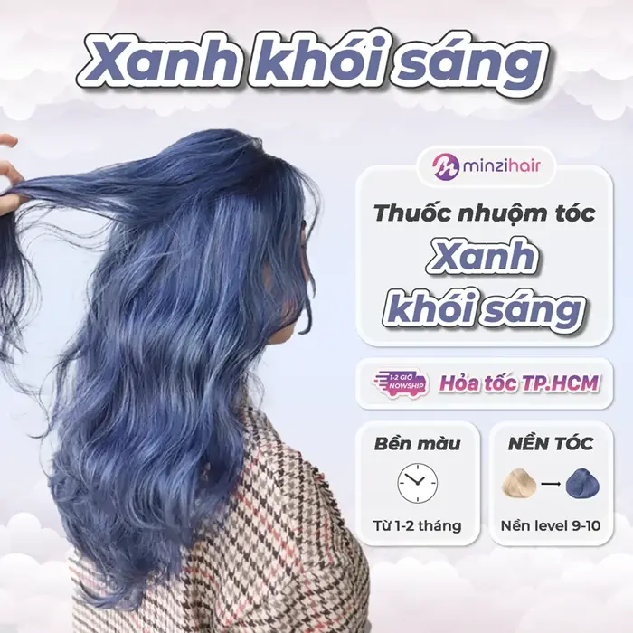 Thuốc Nhuộm Tóc Màu Xanh Khói Sáng - Minzihair