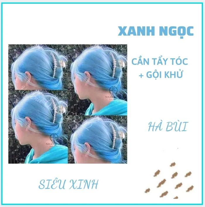 Combo Xanh Ngọc ] Combo Thuốc Nhuộm Tóc Màu Xanh Ngọc, Tặng Oxy Trợ Nhuộm,  Cần Phải Tẩy Tóc Gội Khử Tím | Lazada Việt Nam