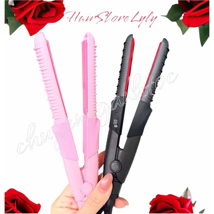 [ Hàng Salon] Máy Duỗi Tóc Mini Cầm tay, máy tạo phồng chân tóc mini duỗi  ép tạo kiểu tóc.