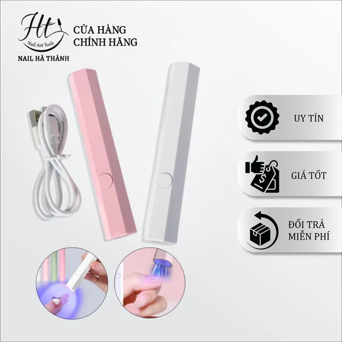 Bút hơ gel mini 1 ngón tay tích điện, máy hơ mini gel móng cầm tay tiện lợi