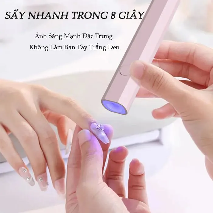 Máy Hơ Gel 1 ngón Cầm Tay, Đèn Hơ Mini Tích Điện Móng Máy Hơ Gel MINi Đèn Hơ  Gel Sạc Làm Khô Nhanh - TikTok Shop Vietnam