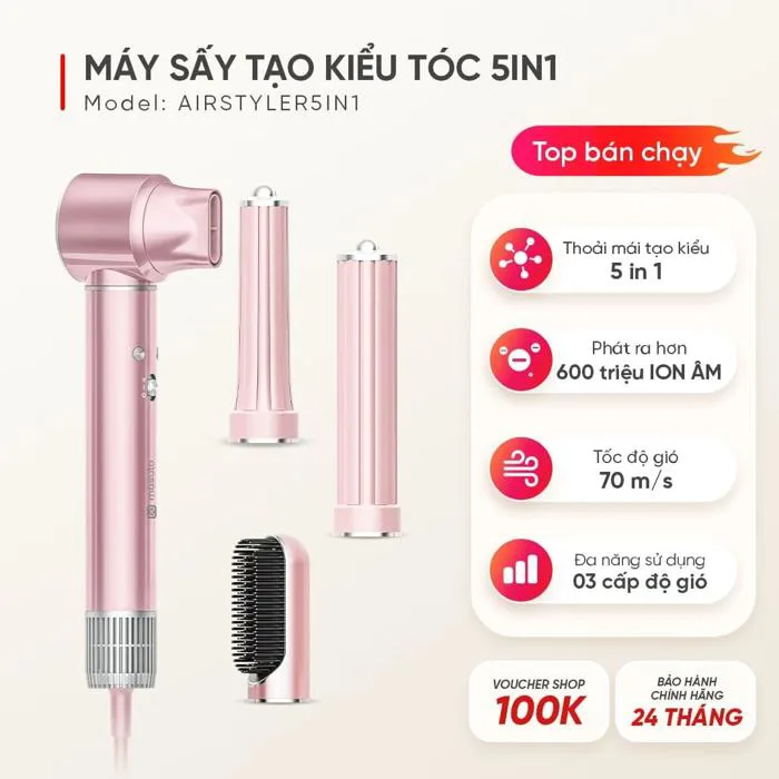 Máy sấy tạo kiểu tóc ion Masuto Air Styler 5in1 - MASUTO VIỆT NAM