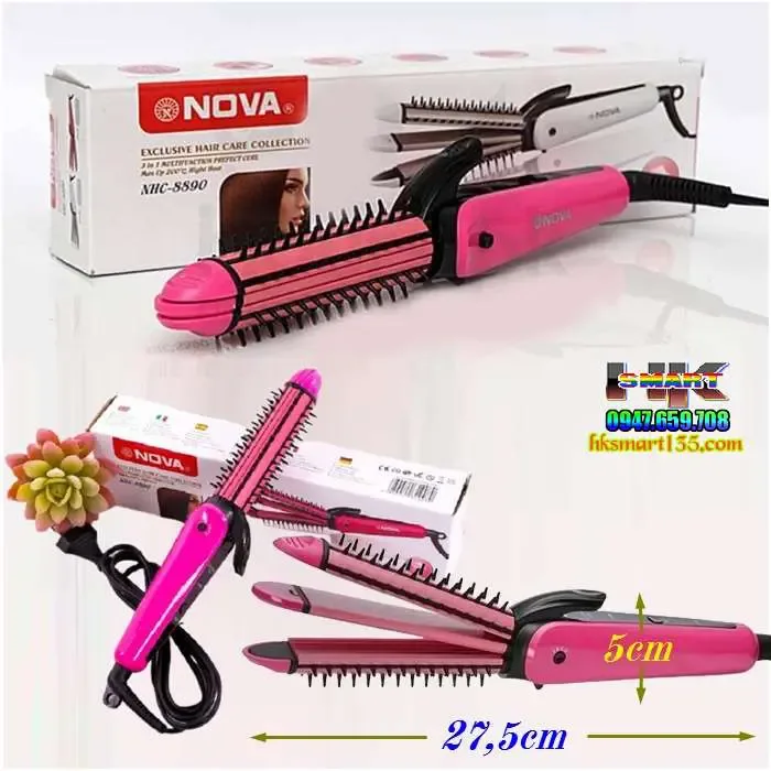 LƯỢC ĐIỆN UỐN TÓC NOVA 3 IN 1