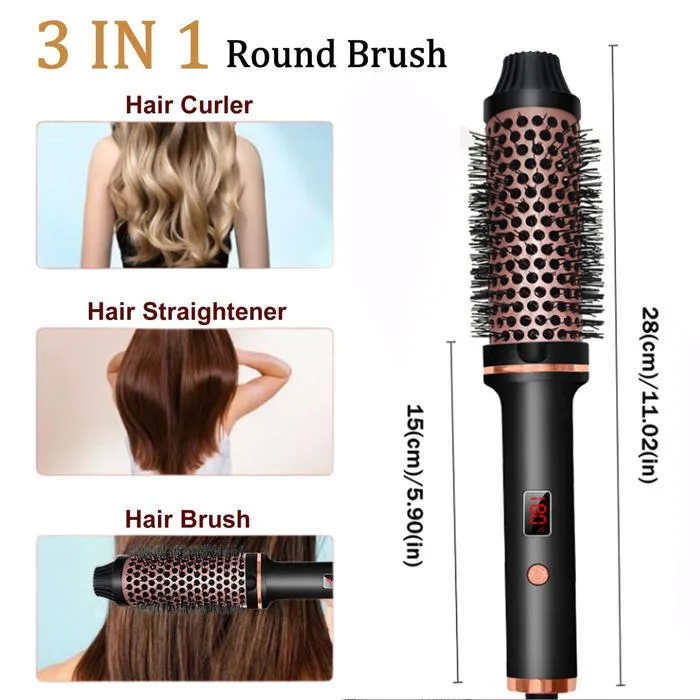Máy tạo kiểu tóc 3-trong-1 salon với làm nóng nhanh 30 giây, lông chải gốm  ion cho mái tóc bóng mượt | Shopee Việt Nam