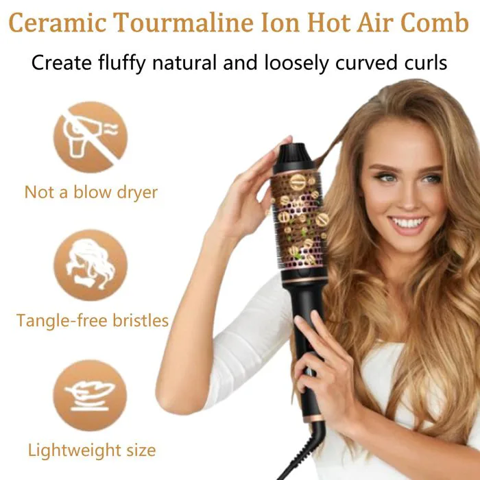 Máy tạo kiểu tóc 3-trong-1 salon với làm nóng nhanh 30 giây, lông chải gốm  ion cho mái tóc bóng mượt | Shopee Việt Nam