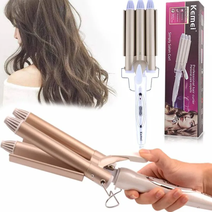 Máy uốn tóc Kemei KM-1010 chính hãng điều chỉnh nhiều mức nhiệt độ