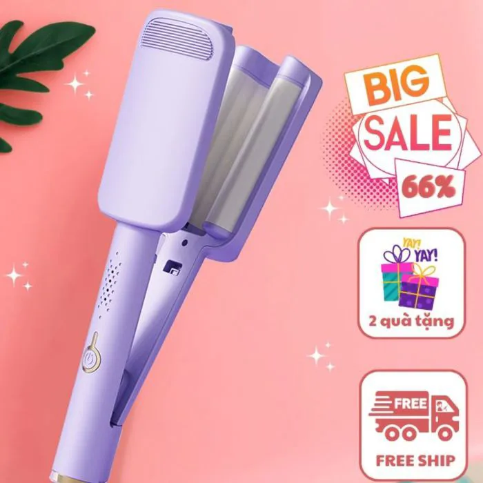 Máy Uốn Tóc Xoăn Sóng Nước Hippie 32 Thiết Kế 3 Trục Gốm Sứ Ceramic Cao Cấp Máy Làm Xoăn Sóng Nước Chỉnh Nhiệt Tạo Kiểu - Lazada | Lazada Việt Nam