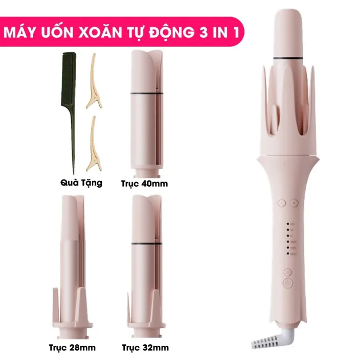 Máy uốn tóc xoăn tự động 3 trục thay đổi đường kính uốn 28/32/40mm và Máy  tỉa tóc nữ phiên bản | Shopee Việt Nam