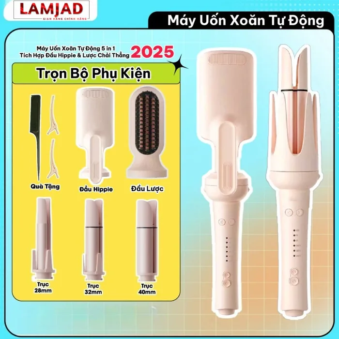 Máy uốn tóc xoăn tự động 3 trục thay đổi đường kính uốn 28/32/40mm và Máy  tỉa tóc nữ phiên bản | Shopee Việt Nam