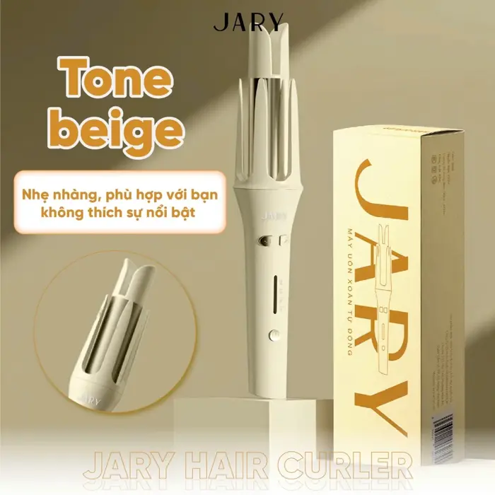 Máy Uốn Tóc Tự Động Jary Hair Curler - Tông Vàng Beige