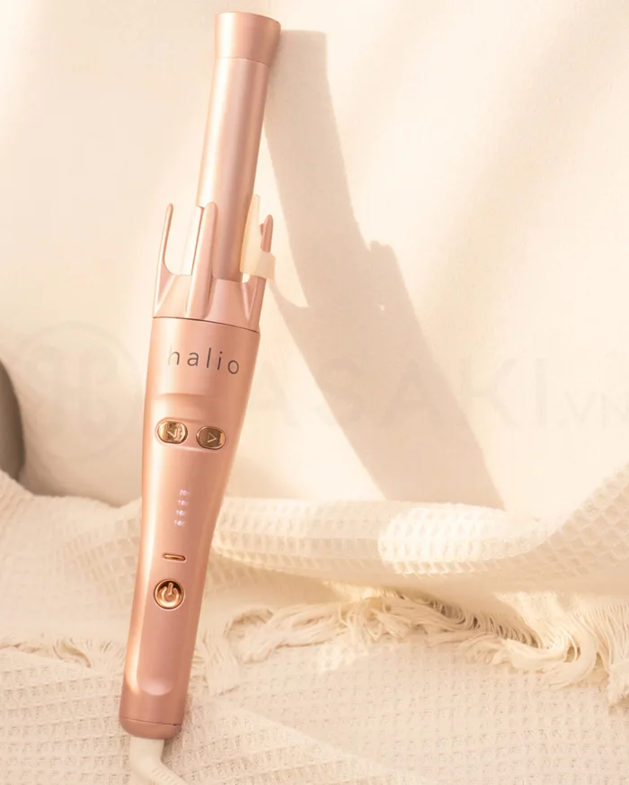 Máy Uốn Tóc Halio Tự Xoay 360 Độ Ion Âm Màu Rose Gold Máy Uốn Tóc Halio Tự Xoay 360 Độ Ion Âm Màu Rose Gold