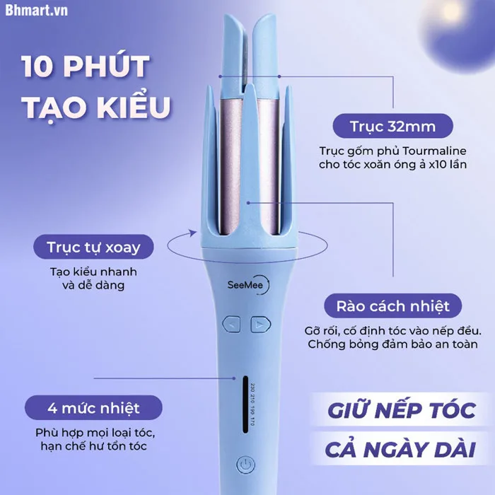 Máy Uốn Tóc Tự Động SeeMee Chính Hãng – Bhmart.vn Máy Uốn Tóc Tự Động SeeMee Chính Hãng – Bhmart.vn