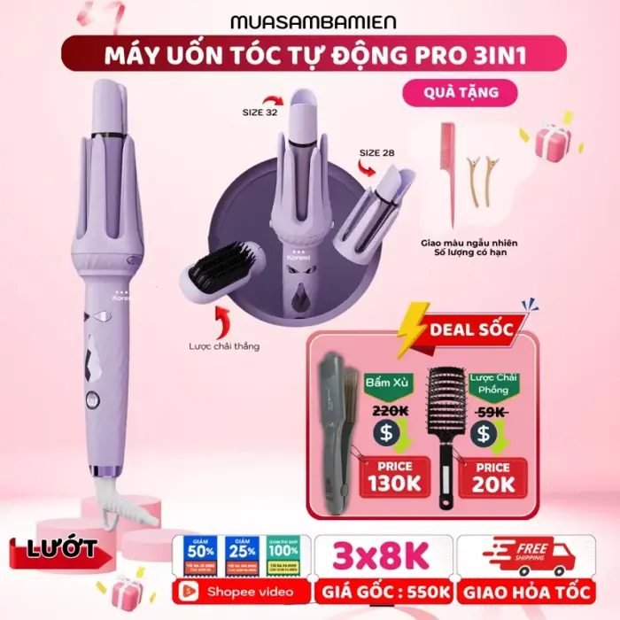 Máy uốn tóc xoăn tự động cao cấp uốn xoăn lọn hàn quốc Koremi - Koremi Việt Nam Máy uốn tóc xoăn tự động cao cấp uốn xoăn lọn hàn quốc Koremi - Koremi Việt Nam