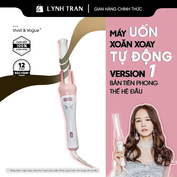 Máy Uốn Xoăn Xoay Tự Động 28mm Version 1 Vivid&Vogue® - lynhtranstore.vn Máy Uốn Xoăn Xoay Tự Động 28mm Version 1 Vivid&Vogue® - lynhtranstore.vn