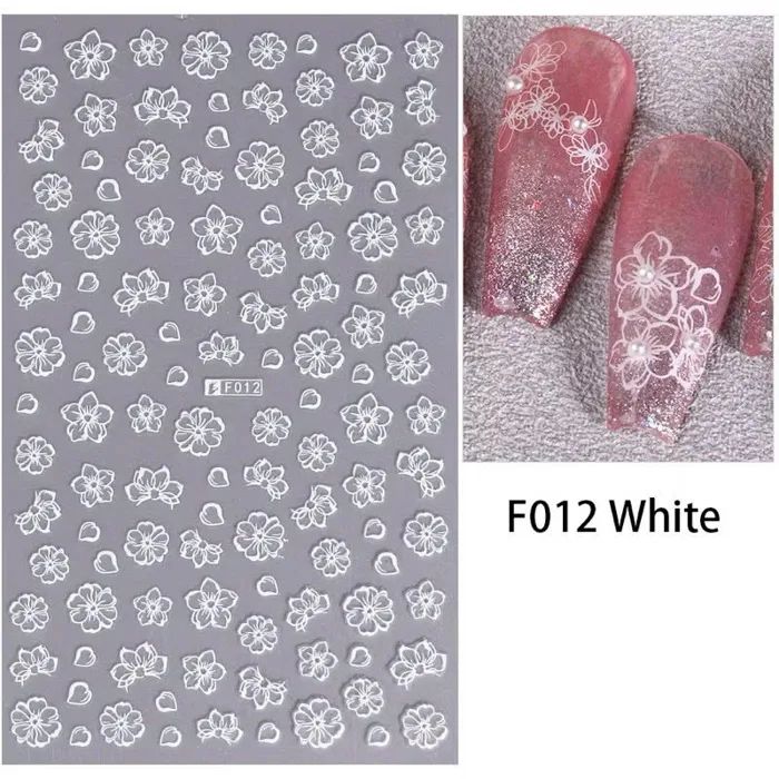 Nhãn Dán Nổi 5D ( Sticker Nail) Trang Trí Móng Tay Hình Hoa,Bướm,phụ kiện  nail
