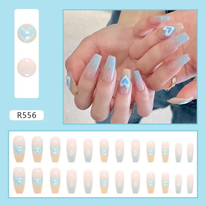 [Có sẵn] Bộ 24 móng tay giả (false nail) dễ tháo lắp sang trọng mẫu mới -  tặng kèm keo MO08