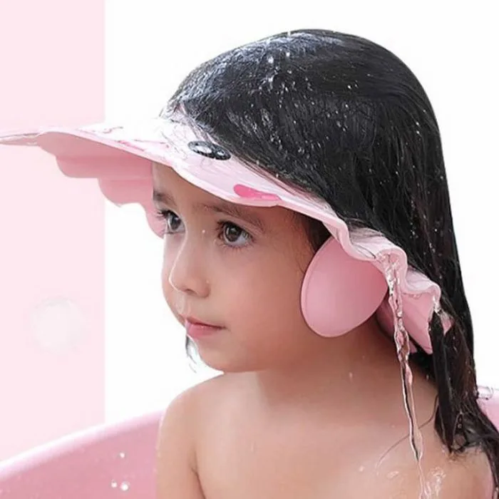 LOẠI TỐT] NÓN GỘI ĐẦU CHẮN NƯỚC CHO BÉ KHI TẮM CÓ VÀNH TAI PHIÊN BẢN