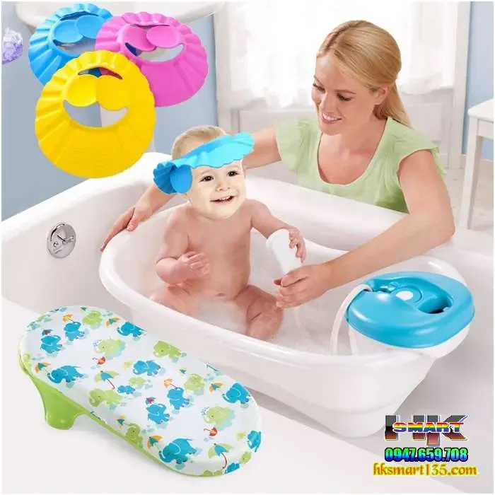 BÁN RẺ SET 5 MŨ GỘI ĐẦU CHẮN NƯỚC CHO BÉ THAY ĐỔI