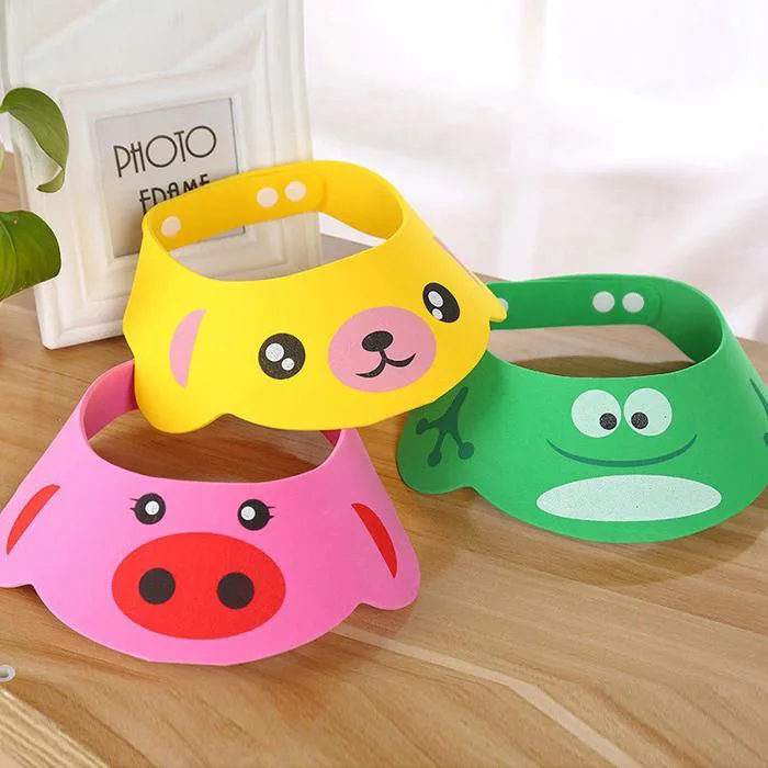 Nón Tắm Gội Đầu chắn Nước Cho Bé Mũ Tắm Khô Tóc Hình Thú Cho Bé