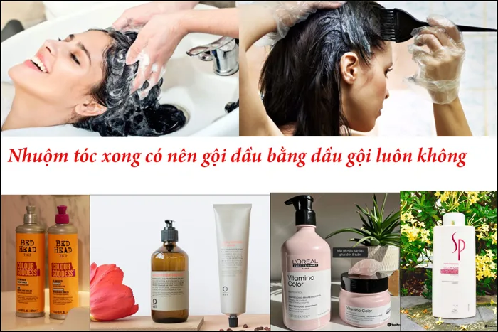 Nhuộm tóc xong có nên dùng dầu gội luôn không Nhuộm tóc xong có nên dùng dầu gội luôn không