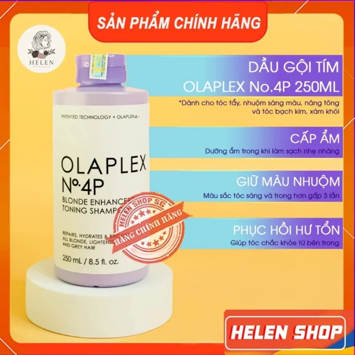 Olaplex No4P & No5P Dầu Gội Xả Tím Khử Vàng Phục Hồi Tóc Tẩy Nhuộm 250ml –  Chính Hãng