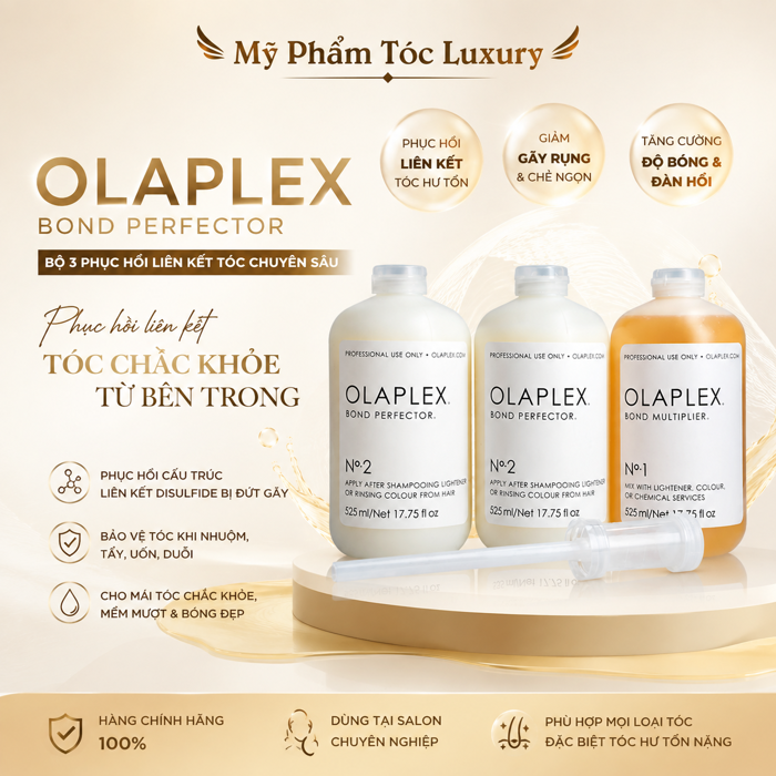 Bộ phục hồi tóc Olaplex chính hãng ( No1+No2 ) 525ml - MỸ PHẨM TÓC CHÍNH  HÃNG GIÁ TỐT NHẤT THỊ TRƯỜNG