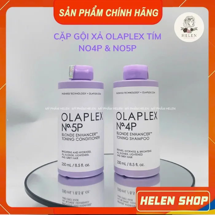 Olaplex No4P & No5P Dầu Gội Xả Tím Khử Vàng Phục Hồi Tóc Tẩy Nhuộm 250ml –  Chính Hãng
