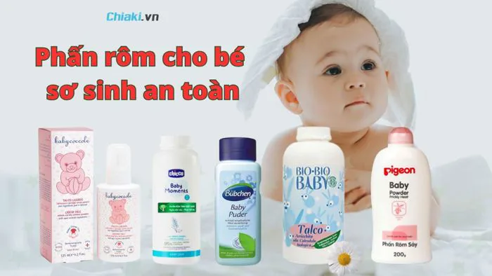 Top 5 phấn rôm cho bé sơ sinh an toàn, chống hăm hiệu quả