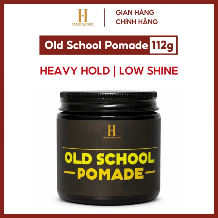 Sáp vuốt tóc nam Saigon Hustlers Pomade - Old School Pomade -112g, Giữ Nếp  Mạnh, Bóng Thấp, Gốc Dầu