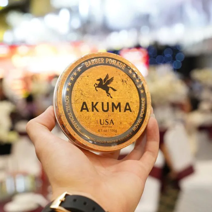 AKUMA Royal Pomade – Sáp Vuốt Tóc Gốc Nước, Bóng Vừa, Giữ Nếp Dài Lâu