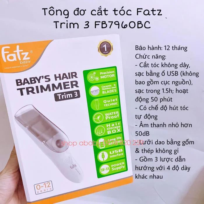Tông đơ cắt tóc TRIM 3 FB7960BC | shop ababy - Cửa hàng cho mẹ và bé.