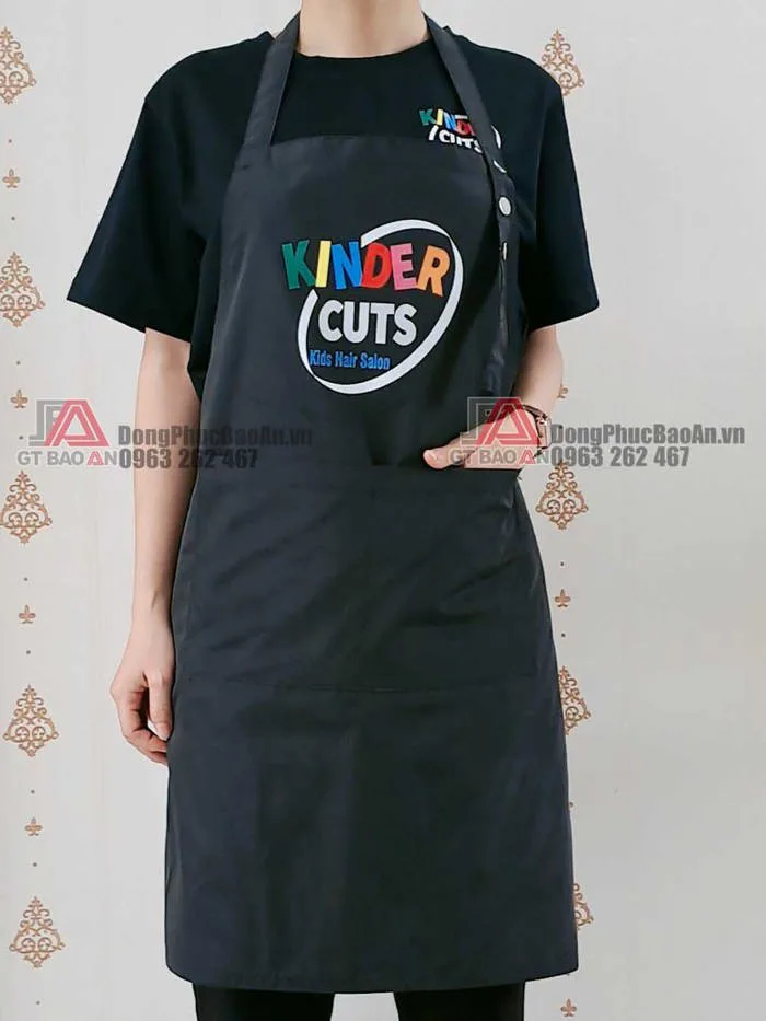 Xưởng may đồng phục tiệm tóc trẻ em đẹp, chuyên nghiệp giá rẻ TPHCM -  Kinder cuts Salon - Đồng Phục Bảo An