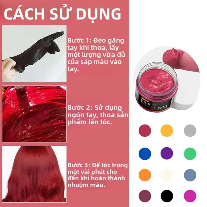 Sáp Tạo Màu Tóc GOIPLE 40g - Thuốc Nhuộm Tóc Tạm Thời Cho Râu Và Lông Mày -  Sản Phẩm Nhuộm Tóc Thời Trang Dành Cho Nam Và Nữ | Lazada Việt Nam