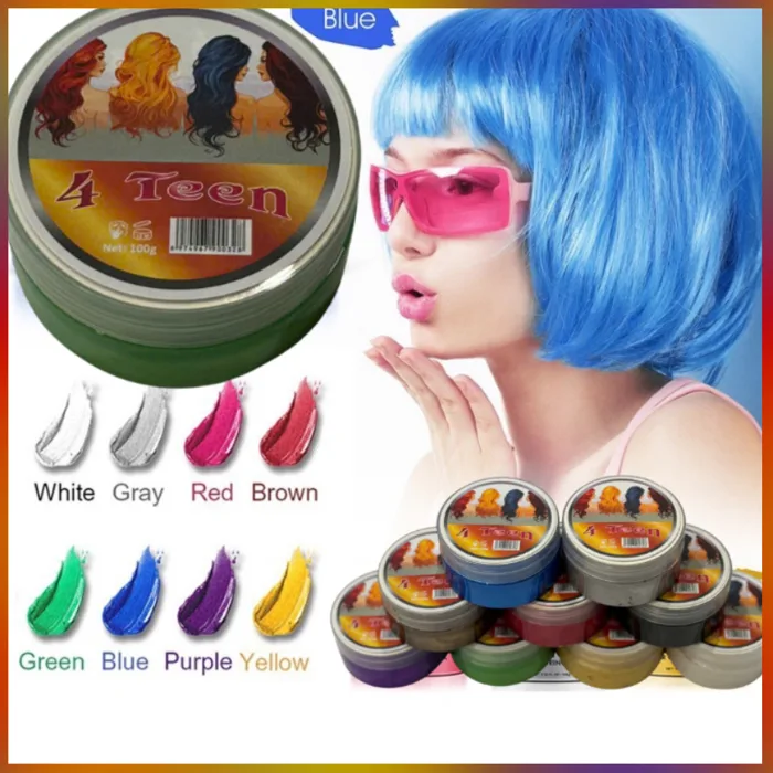 Sáp Nhuộm Tóc Tạm Thời 4Teen Đổi Mầu Tóc Định Hình Tóc 100Ml/Hộp 09 Mầu  Phong Cách