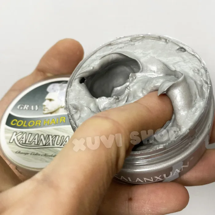 Sáp Vuốt Tóc Đổi Màu Xám Khói I Bạc Nhuộm Tóc Tạm Thời KALANXUAN Wax Đổi