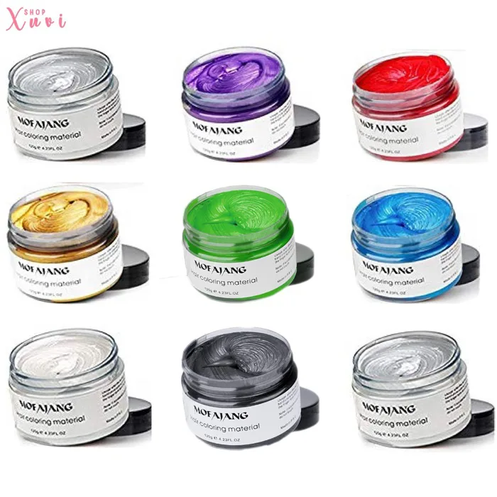 Sáp Vuốt Tóc Đổi Màu l Nhuộm Tóc Tạm Thời 9 Màu MOFAJANG XUVI SHOP Xám Khói  l Xanh Dương l Đen l Trắng l Vàng l Nâu Tím | Lazada Việt Nam