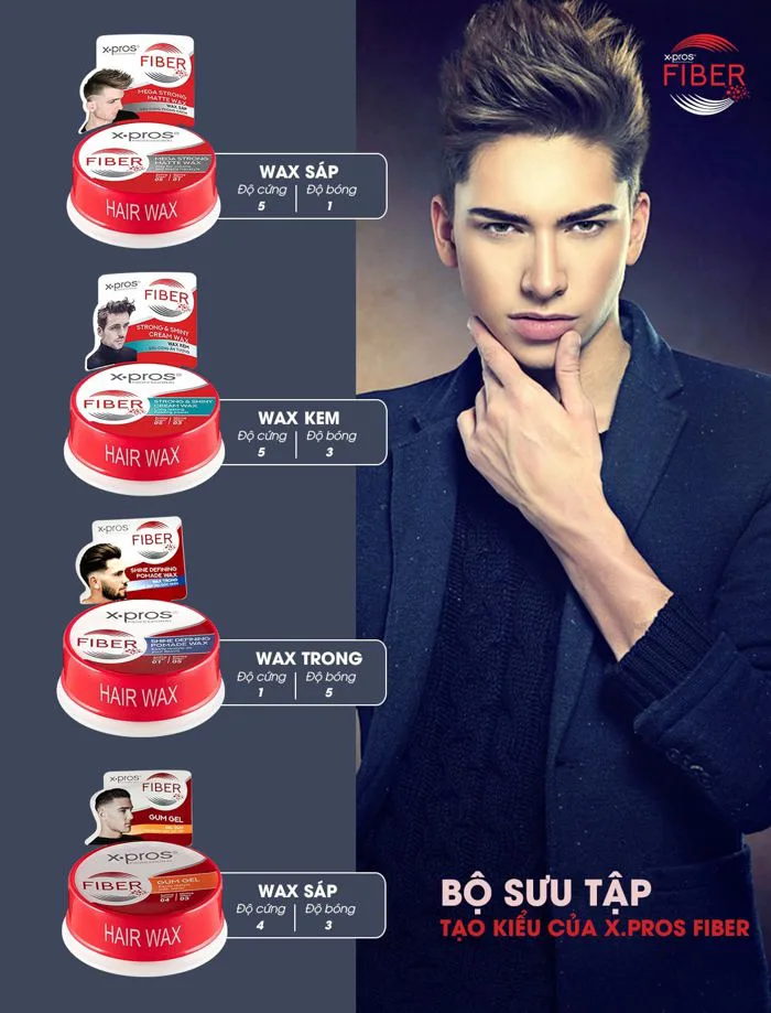 Sáp vuốt tóc nam X.Pros Fiber chính hãng - Công Ty Cổ Phần LAVO